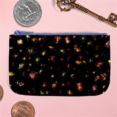 Fireworks Christmas Night Dark Large Coin Purse by Sapixe