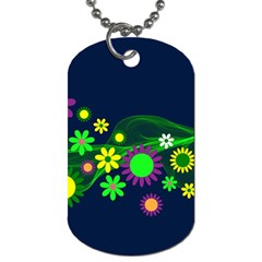 Flower Power Flowers Ornament Dog Tag (one Side) by Sapixe