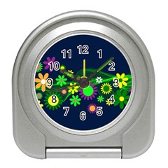 Flower Power Flowers Ornament Travel Alarm Clocks by Sapixe