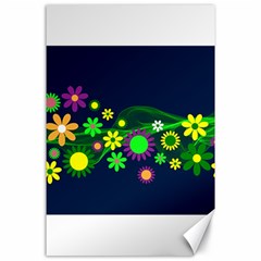 Flower Power Flowers Ornament Canvas 24  X 36  by Sapixe