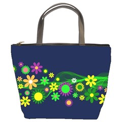 Flower Power Flowers Ornament Bucket Bags by Sapixe