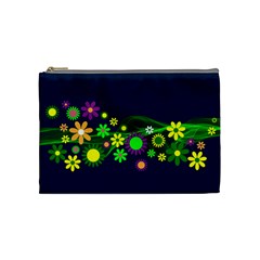 Flower Power Flowers Ornament Cosmetic Bag (medium)  by Sapixe