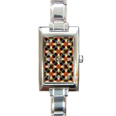 Kaleidoscope Image Background Rectangle Italian Charm Watch