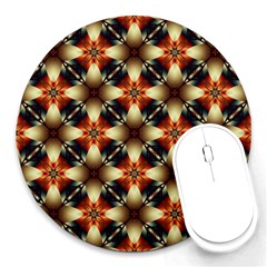 Kaleidoscope Image Background Round Mousepads by Sapixe