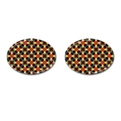 Kaleidoscope Image Background Cufflinks (Oval)