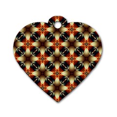 Kaleidoscope Image Background Dog Tag Heart (One Side)