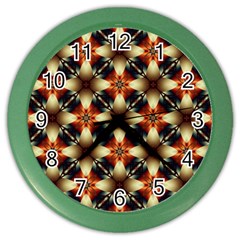 Kaleidoscope Image Background Color Wall Clocks