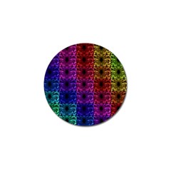 Rainbow Grid Form Abstract Golf Ball Marker by Sapixe