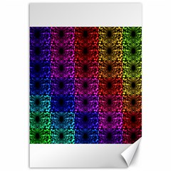 Rainbow Grid Form Abstract Canvas 12  X 18   by Sapixe