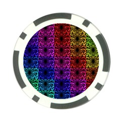 Rainbow Grid Form Abstract Poker Chip Card Guard (10 Pack) by Sapixe