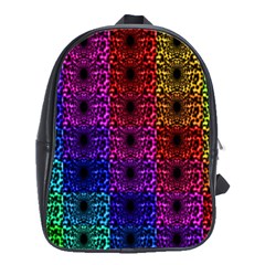 Rainbow Grid Form Abstract School Bag (large) by Sapixe