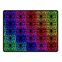 Rainbow Grid Form Abstract Fleece Blanket (small) by Sapixe