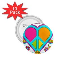 Love Peace Feelings Nature 1 75  Buttons (10 Pack) by Sapixe