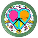 Love Peace Feelings Nature Color Wall Clocks Front