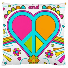 Love Peace Feelings Nature Large Cushion Case (one Side) by Sapixe