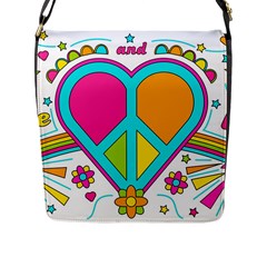 Love Peace Feelings Nature Flap Messenger Bag (l)  by Sapixe