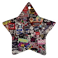 Sticker Wall Color Paper Decoration Ornament (star) by Sapixe