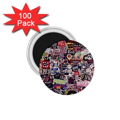 Sticker Wall Color Paper Decoration 1 75  Magnets (100 Pack)  by Sapixe