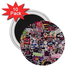 Sticker Wall Color Paper Decoration 2 25  Magnets (10 Pack)  by Sapixe