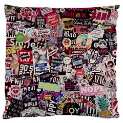 Sticker Wall Color Paper Decoration Large Cushion Case (two Sides) by Sapixe