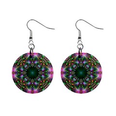 Kaleidoscope Digital Kaleidoscope Mini Button Earrings