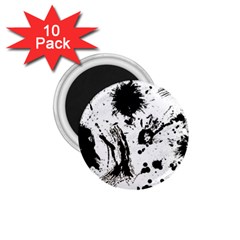 Pattern Color Painting Dab Black 1 75  Magnets (10 Pack)  by Sapixe