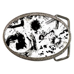 Pattern Color Painting Dab Black Belt Buckles by Sapixe