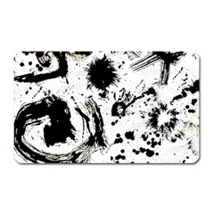 Pattern Color Painting Dab Black Magnet (rectangular) by Sapixe