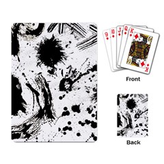 Pattern Color Painting Dab Black Playing Card by Sapixe