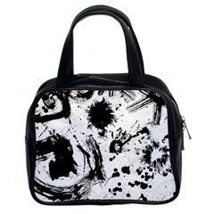 Pattern Color Painting Dab Black Classic Handbags (2 Sides) by Sapixe