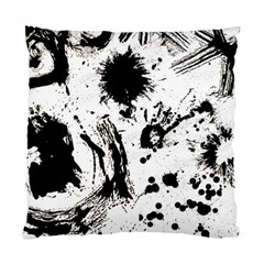 Pattern Color Painting Dab Black Standard Cushion Case (two Sides) by Sapixe