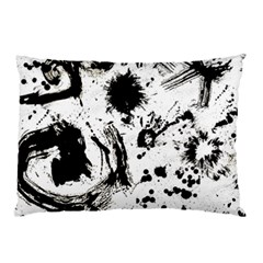 Pattern Color Painting Dab Black Pillow Case by Sapixe