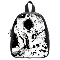 Pattern Color Painting Dab Black School Bag (small) by Sapixe