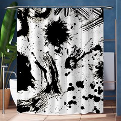 Pattern Color Painting Dab Black Shower Curtain 60  X 72  (medium)  by Sapixe