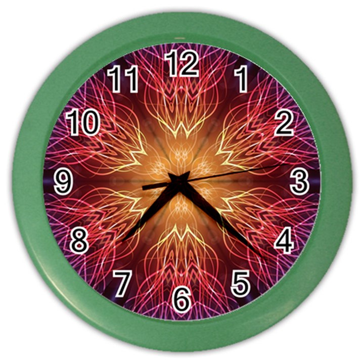 Fractal Abstract Artistic Color Wall Clocks