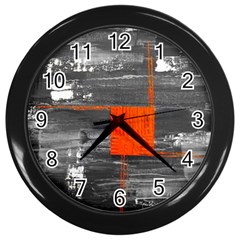 Background Texture Pastellfarben Wall Clocks (black) by Sapixe