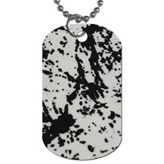 Fabric Texture Painted White Soft Dog Tag (one Side) by Sapixe