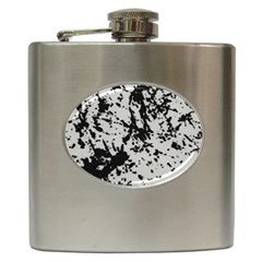 Fabric Texture Painted White Soft Hip Flask (6 Oz) by Sapixe