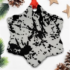 Fabric Texture Painted White Soft Ornament (snowflake) by Sapixe