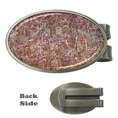 Metal Article Figure Old Red Wall Money Clips (oval)  by Sapixe