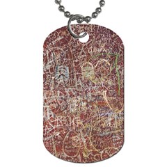 Metal Article Figure Old Red Wall Dog Tag (one Side) by Sapixe