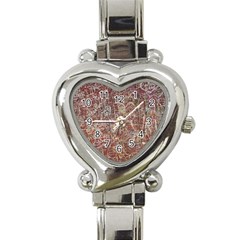 Metal Article Figure Old Red Wall Heart Italian Charm Watch by Sapixe