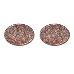 Metal Article Figure Old Red Wall Cufflinks (oval) by Sapixe