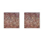 Metal Article Figure Old Red Wall Cufflinks (Square) Front(Pair)