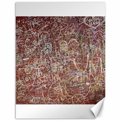 Metal Article Figure Old Red Wall Canvas 12  X 16   by Sapixe