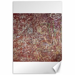 Metal Article Figure Old Red Wall Canvas 20  X 30   by Sapixe