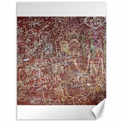 Metal Article Figure Old Red Wall Canvas 36  X 48   by Sapixe