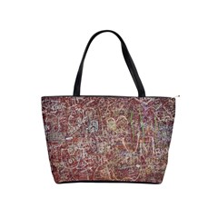 Metal Article Figure Old Red Wall Shoulder Handbags by Sapixe