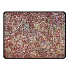 Metal Article Figure Old Red Wall Fleece Blanket (small) by Sapixe