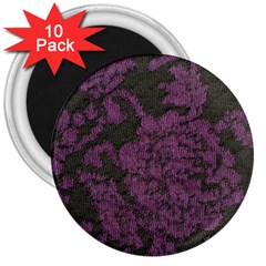 Purple Black Red Fabric Textile 3  Magnets (10 Pack)  by Sapixe